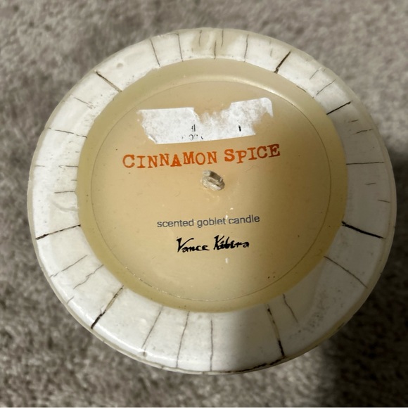 Vance Kitira Elephant Tusk Goblet Candle Cinnamon Spice - Picture 5 of 5